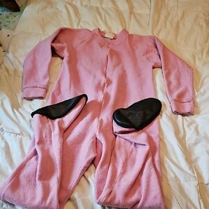 Pink Women's Fleece Pajama Onesie